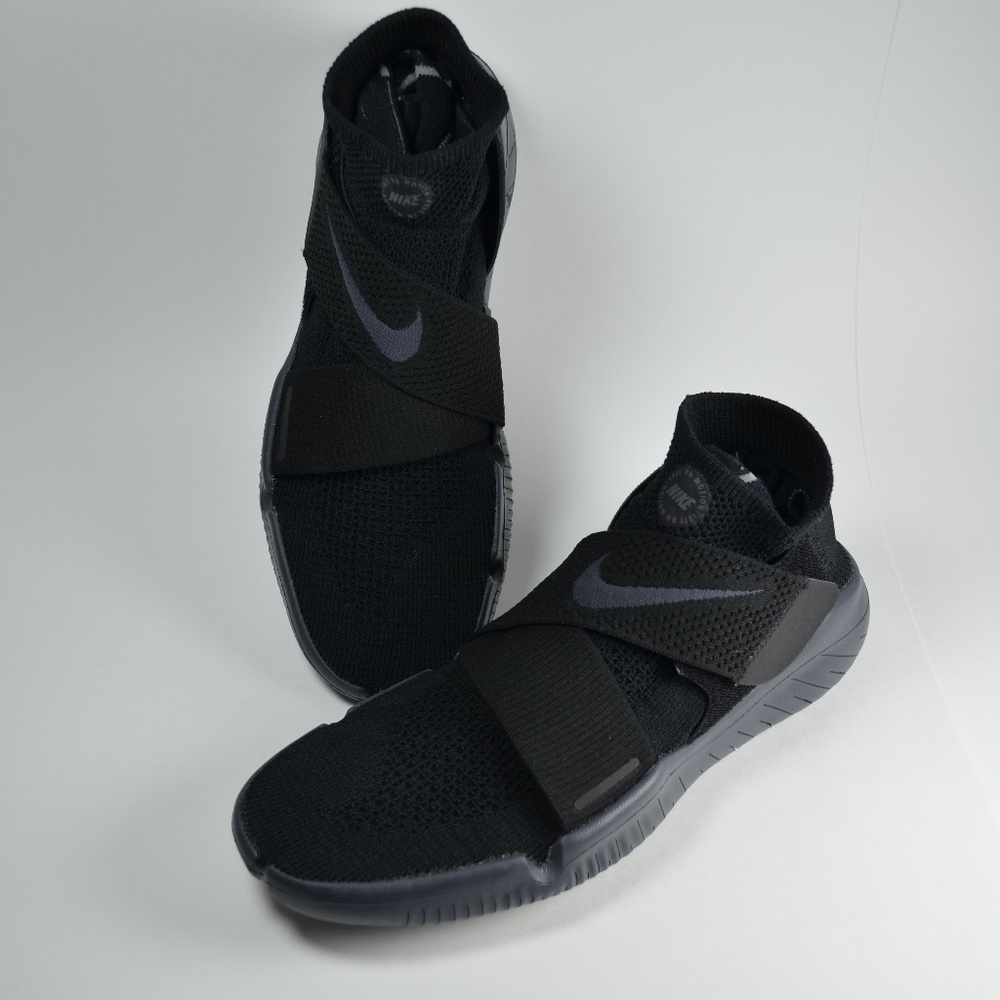 NEW NIKE FREE RN MOTION FK 2018 BLACK RUN TRAINERS